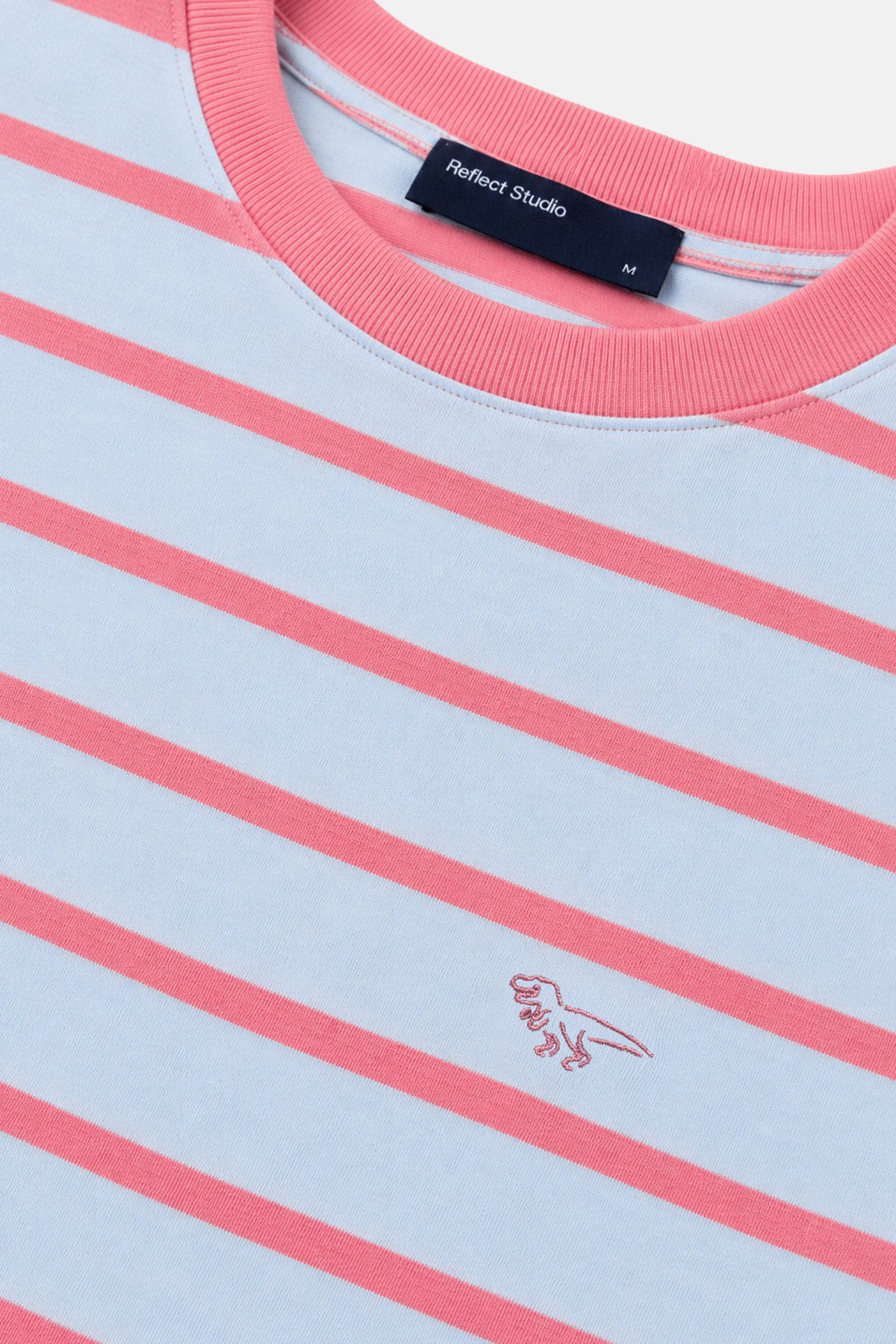 T-Rex Heavyweight Çizgili T-shirt - Lila-Pembe