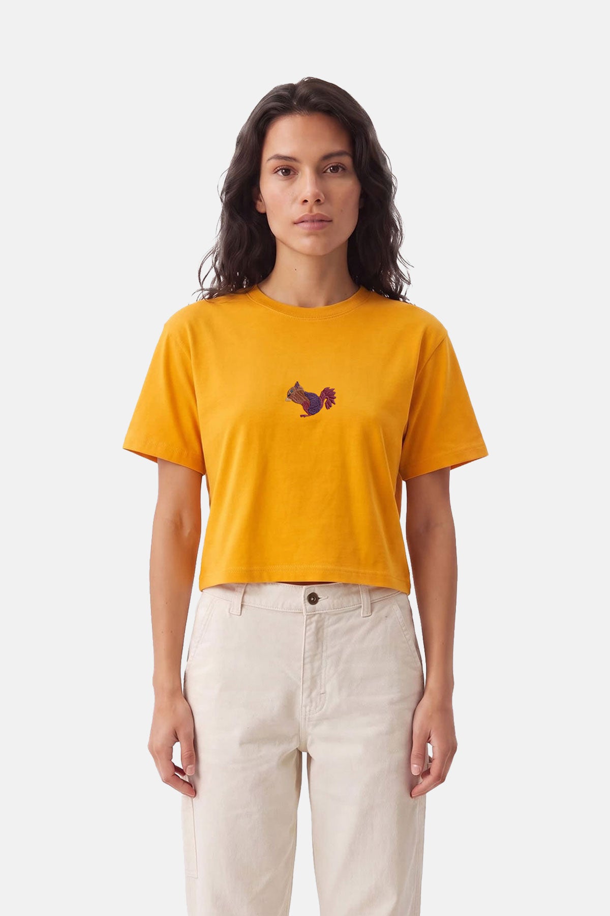 Sincap Lightweight Crop T-shirt - Sarı