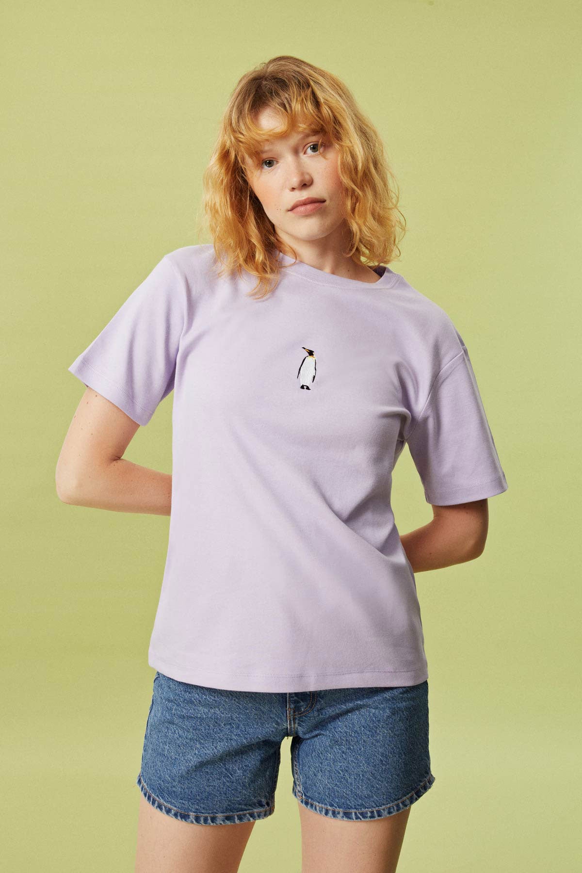 İmparator Penguen Premium T-Shirt - Lila