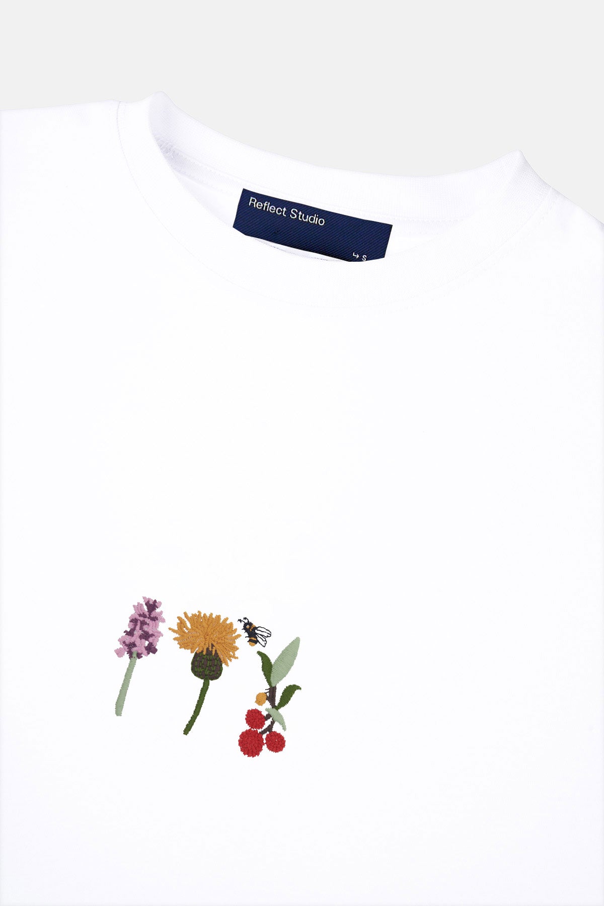 Flowers Premium Crop T-Shirt - Beyaz