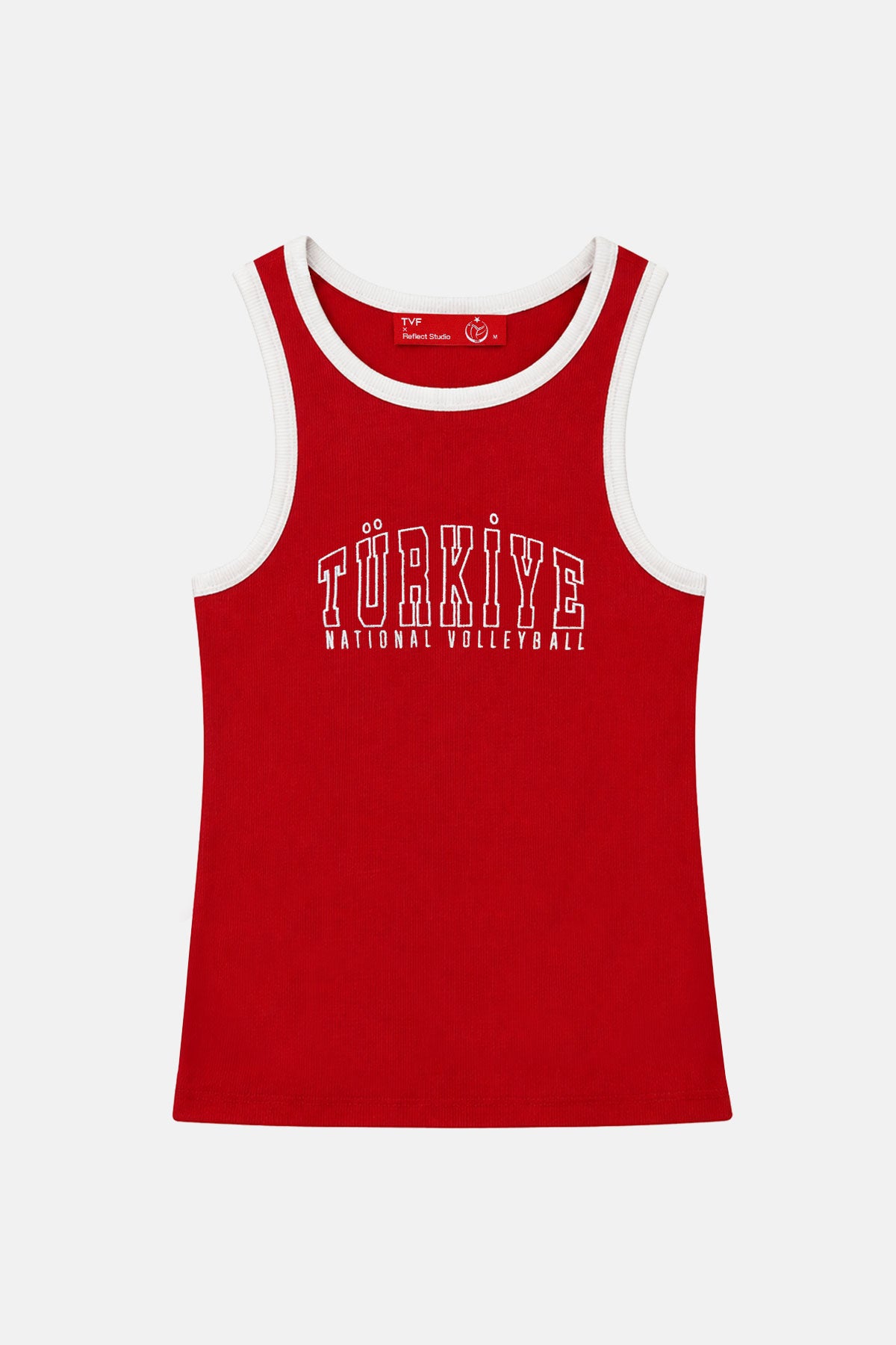 Türkiye Milli Voleybol Takımı Halter Yaka Ribana Crop Top - Kırmızı