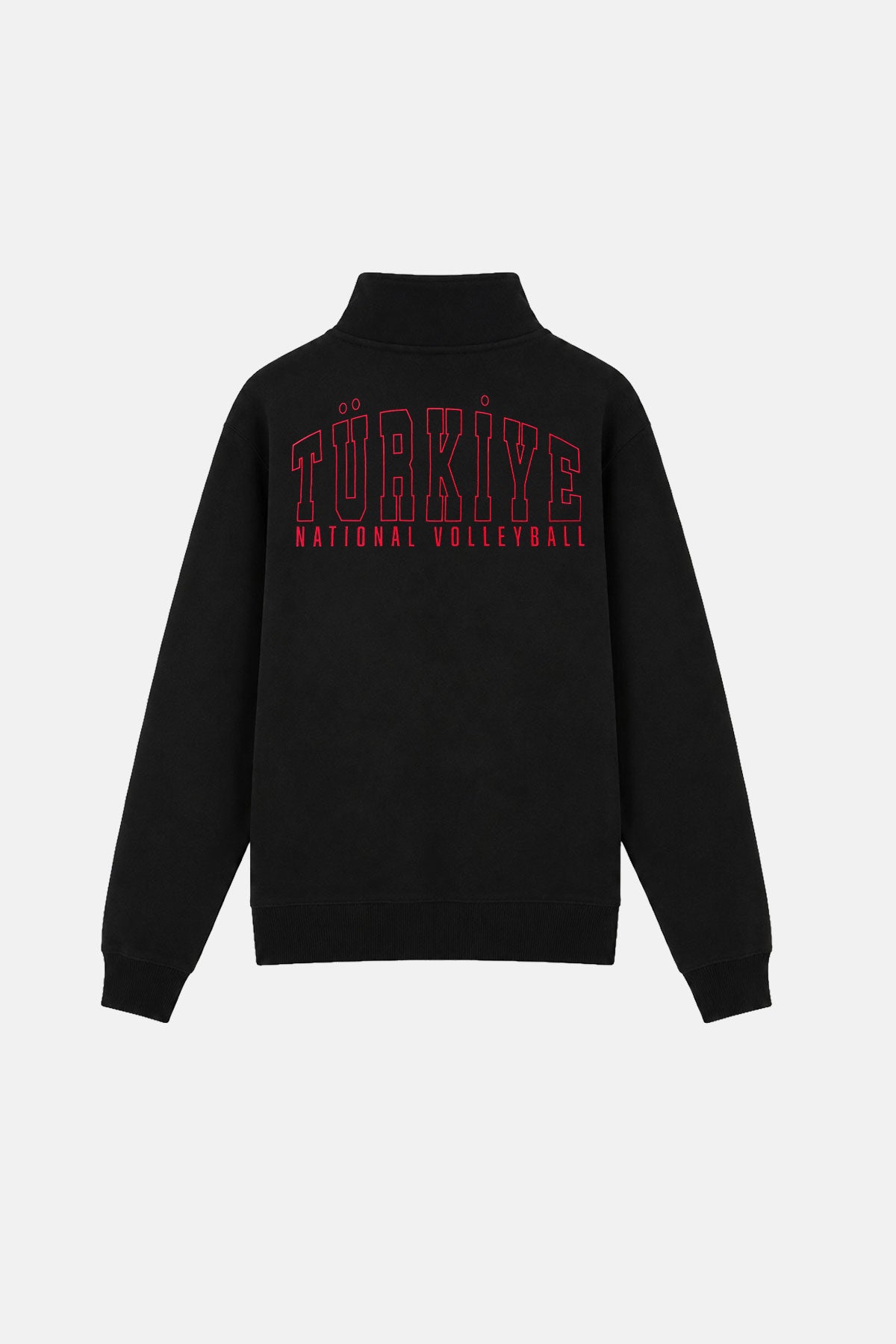 Türkiye Milli Voleybol Takımı Fermuarlı Premium Sweatshirt - Siyah