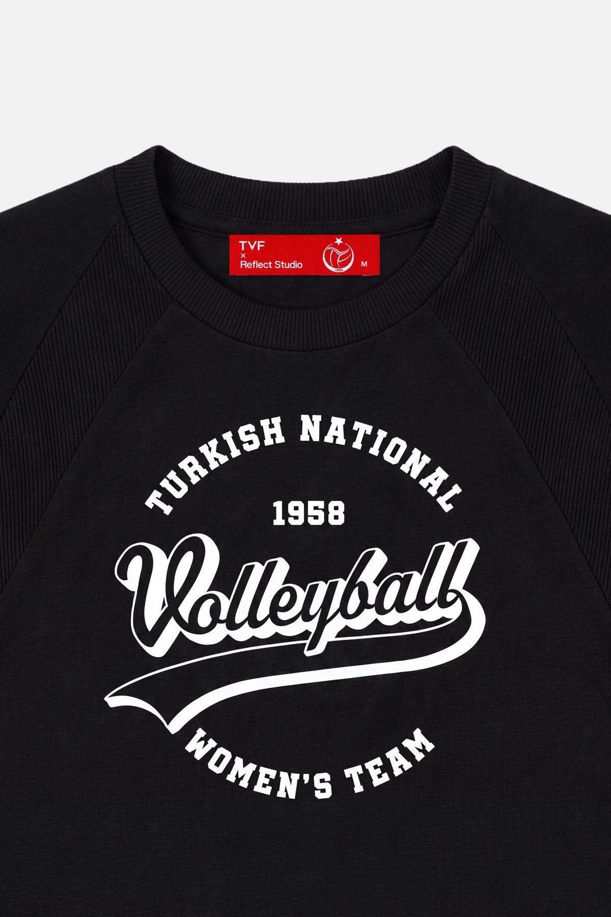 Türkiye Kadın Milli Voleybol Takımı Crop T-shirt - Siyah