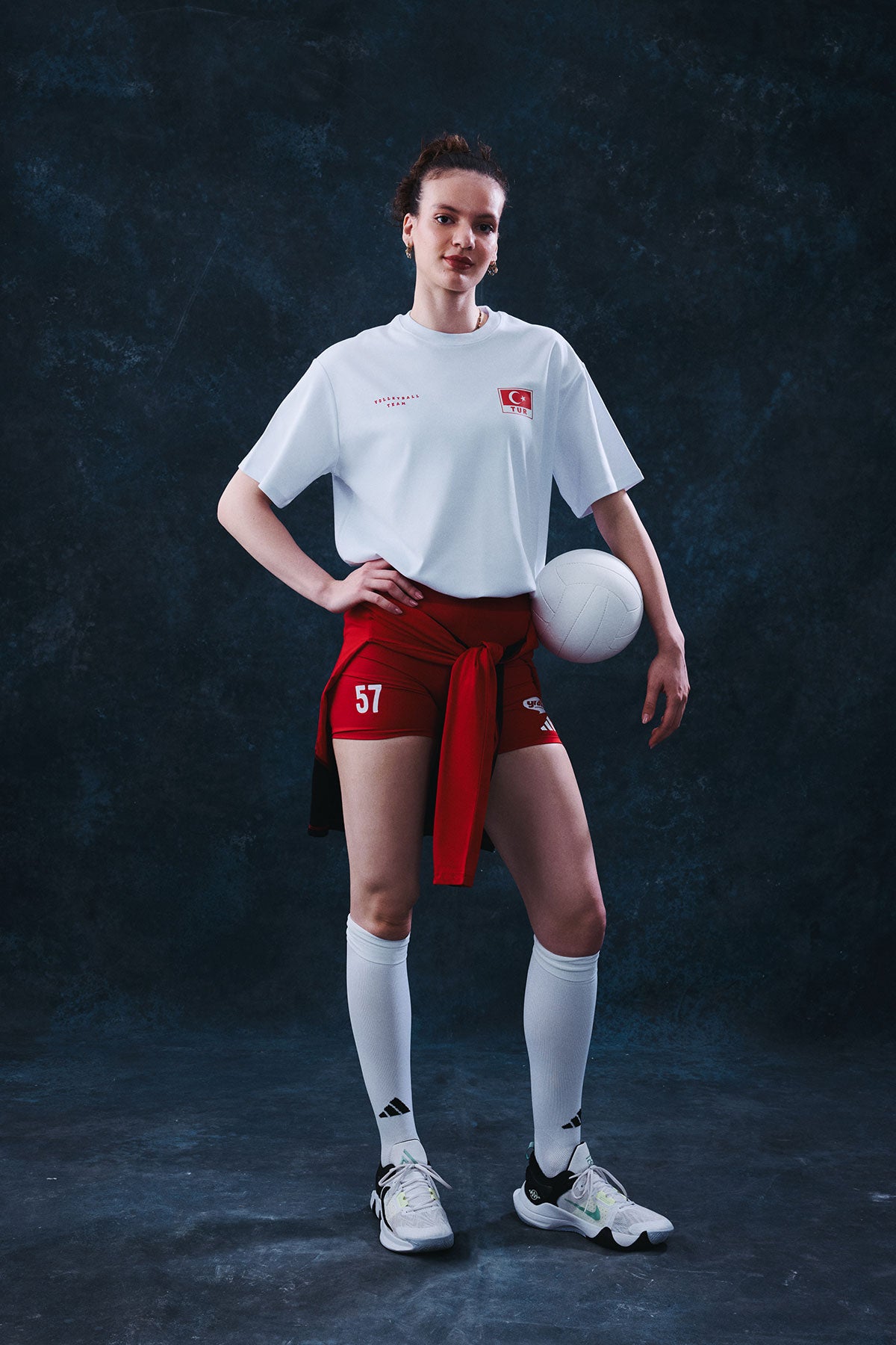 Türkiye Milli Voleybol Takımı Oversize Premium T-shirt - Beyaz