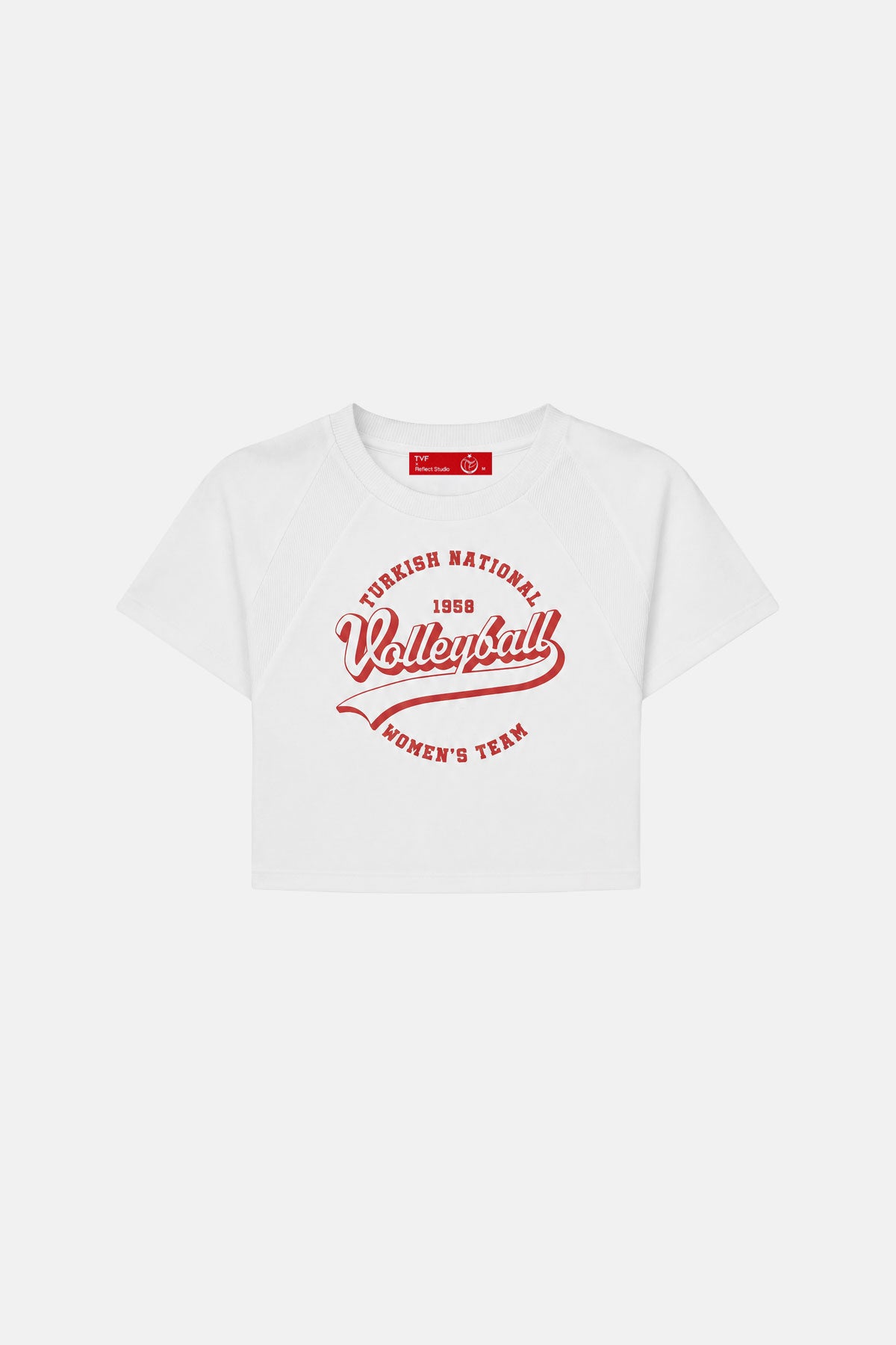 Türkiye Kadın Milli Voleybol Takımı Crop T-shirt - Beyaz