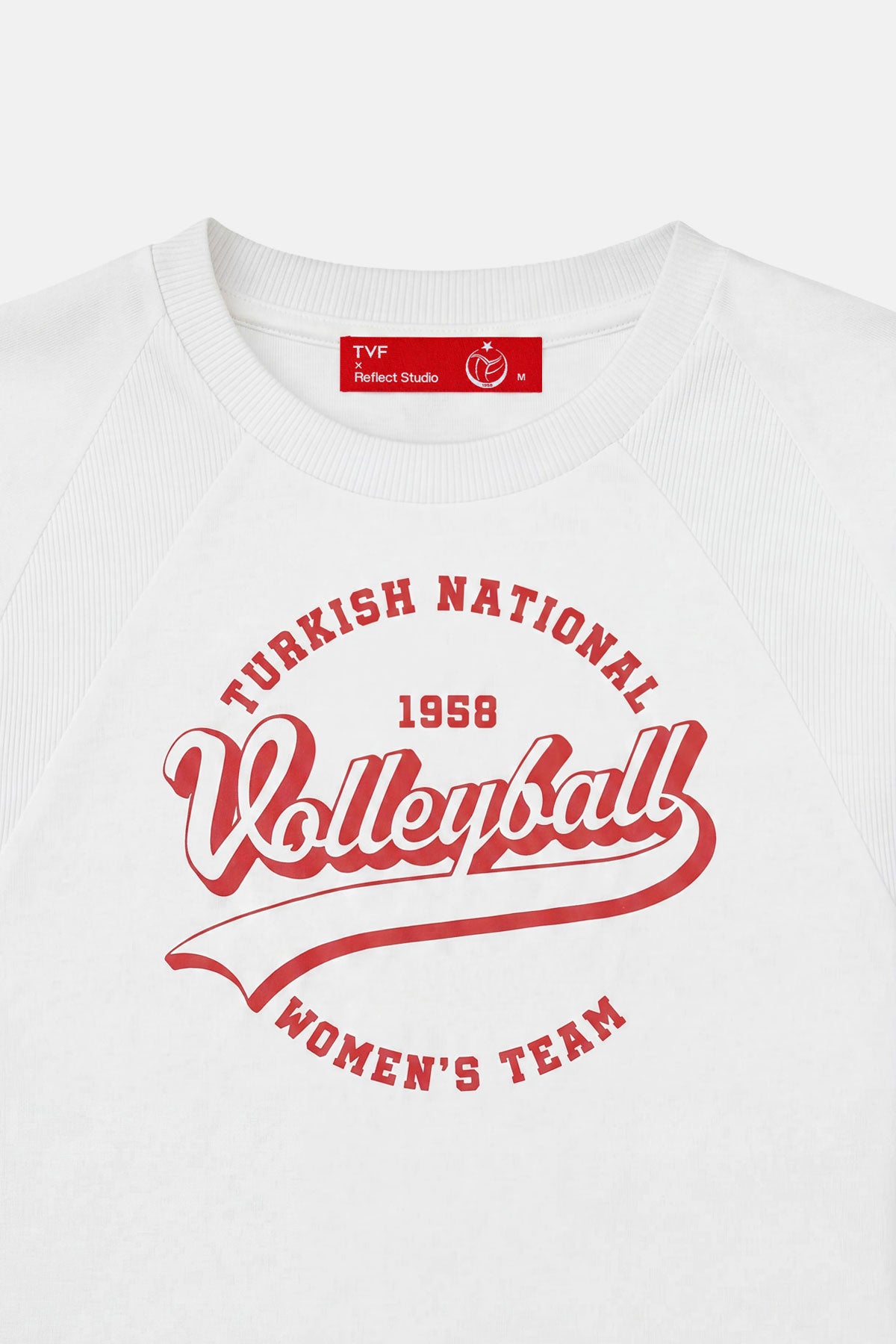 Türkiye Kadın Milli Voleybol Takımı Crop T-shirt - Beyaz