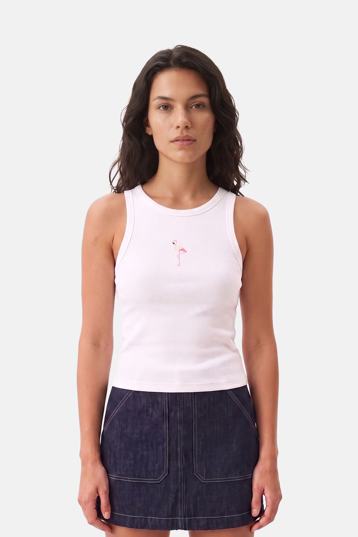 Flamingo Ribana Halter Yaka Atlet - Beyaz