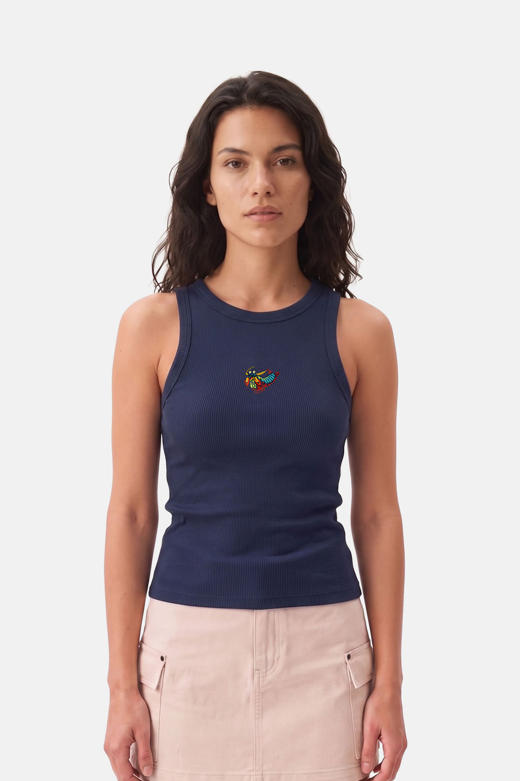 Mantis Karidesi Ribana Halter Yaka Atlet - Lacivert