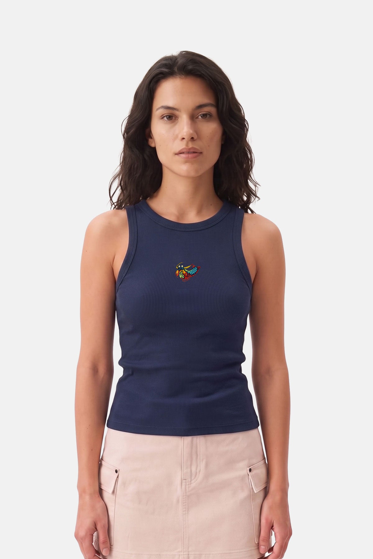Mantis Karidesi Ribana Halter Yaka Atlet - Lacivert