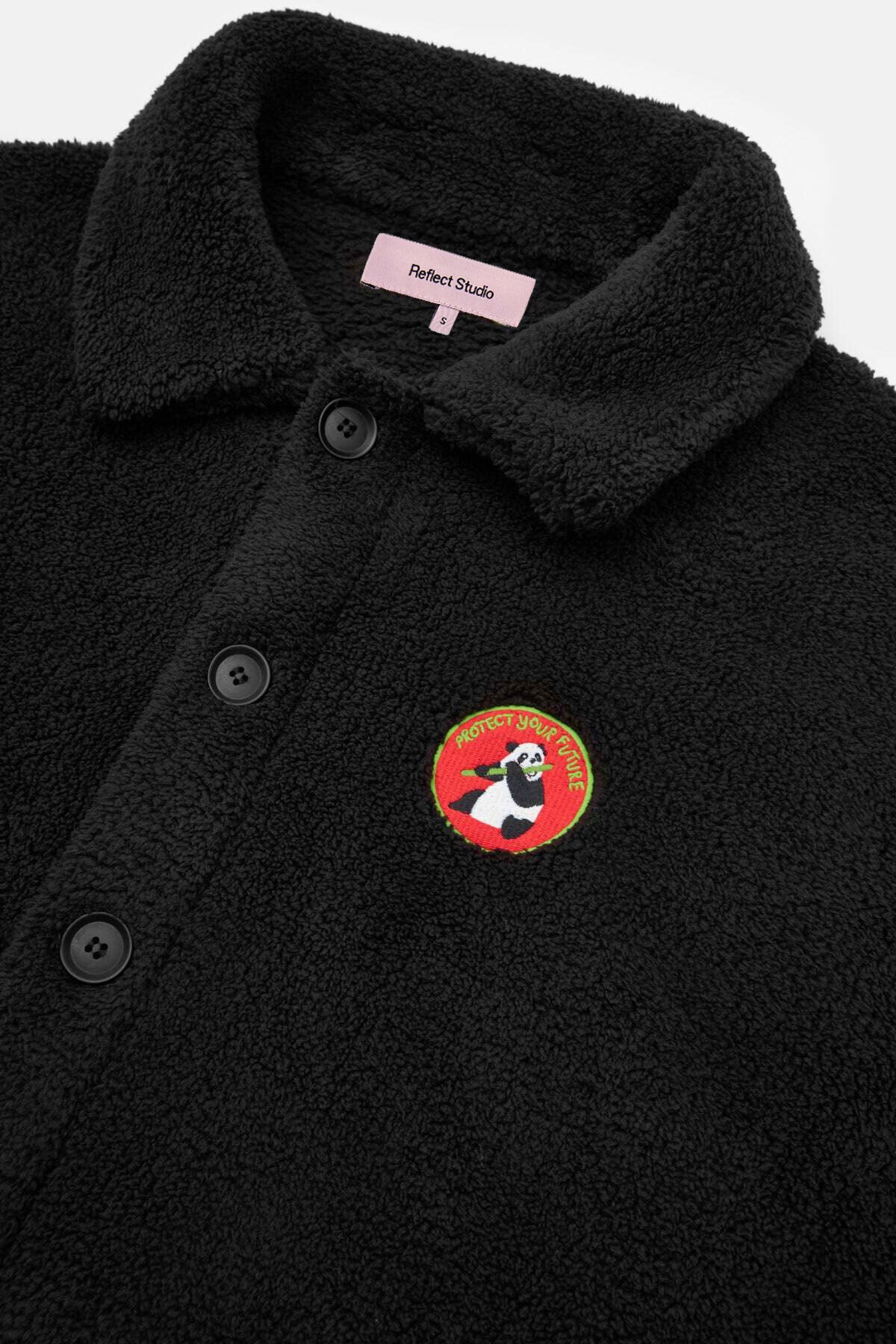 Giant Panda Sherpa Ceket - Siyah