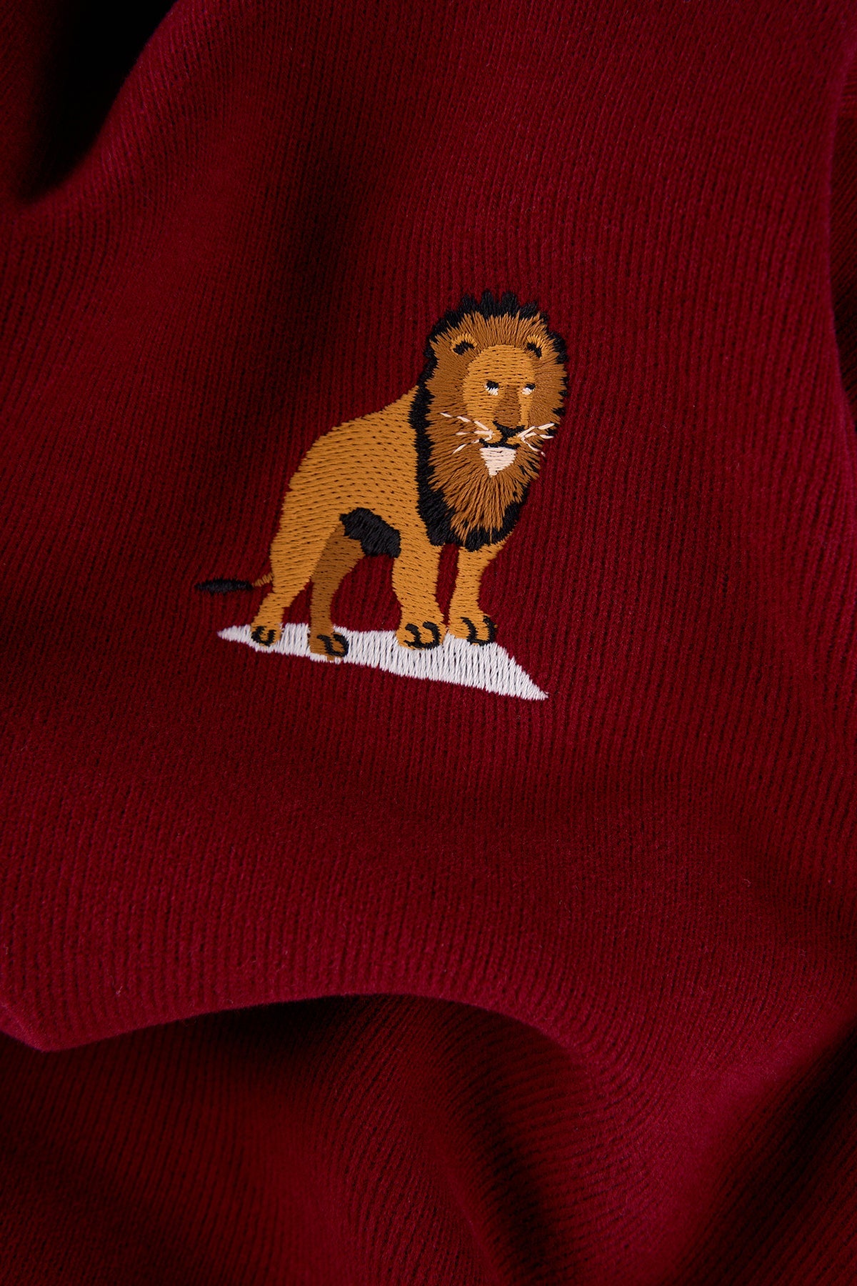 Aslan SuperSoft Çocuk Full Zip Hoodie - Bordo