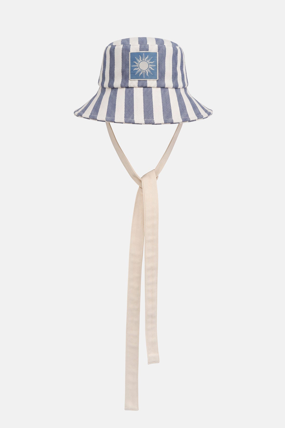 Güneş Herringbone Bucket Hat - Açık Mavi