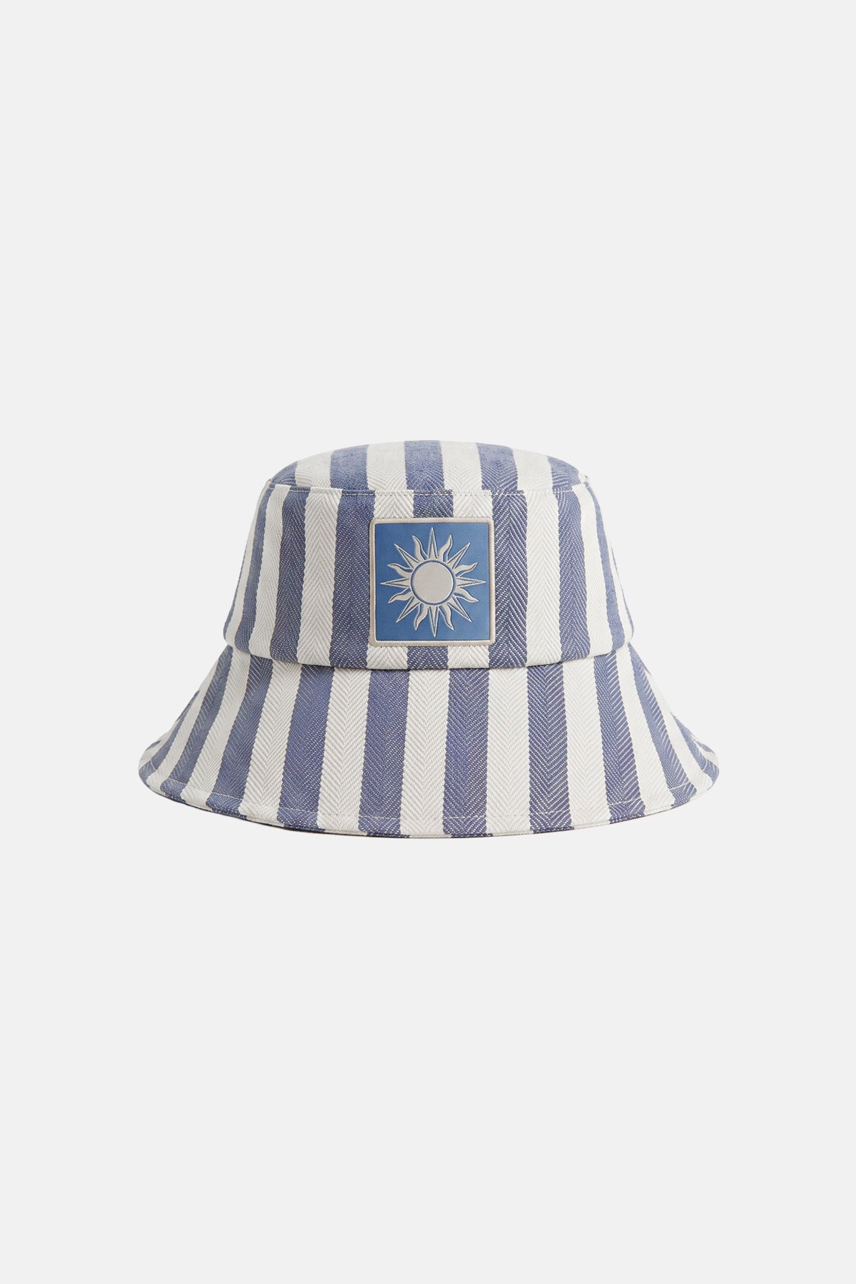 Güneş Herringbone Bucket Hat - Açık Mavi