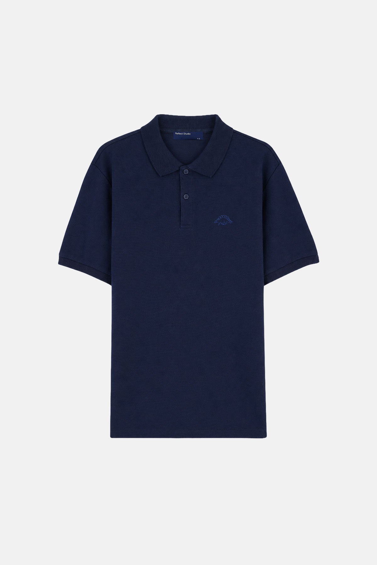 Sırtı Plakalı Dinozor Polo T-shirt - Lacivert