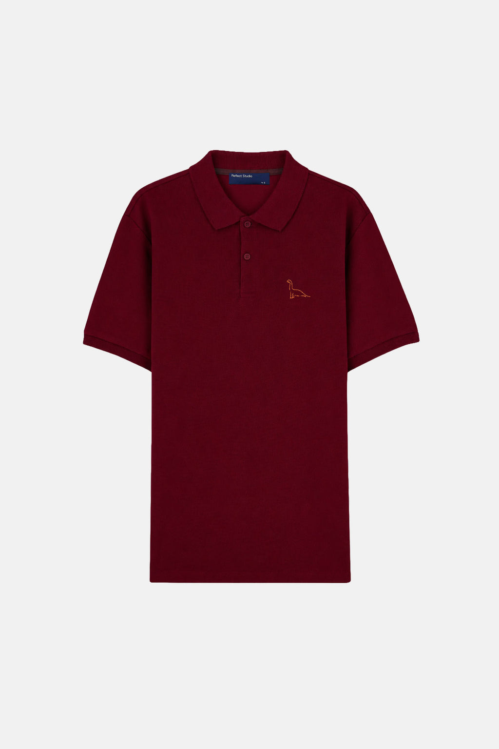 Uzun Boyunlu Dinozor Polo T-shirt - Bordo