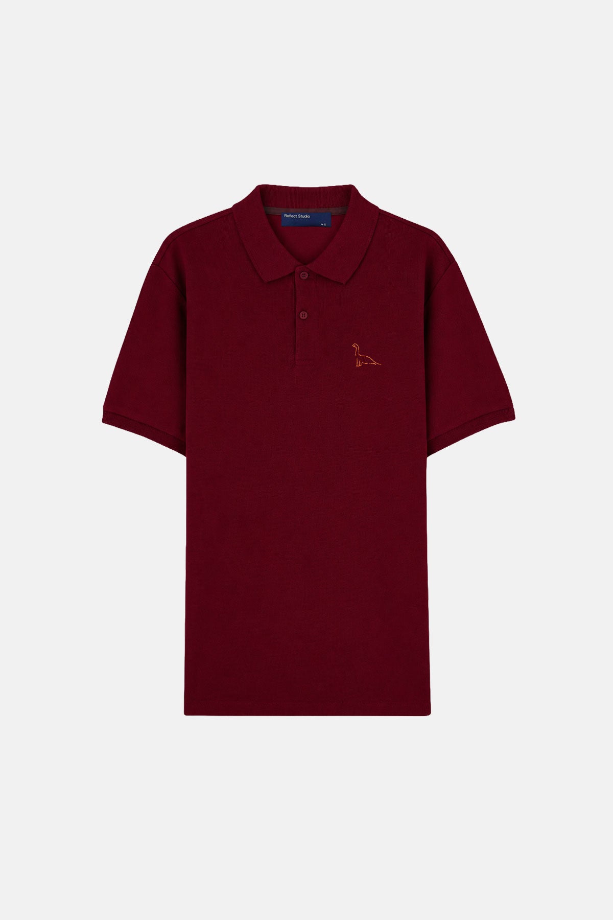 Uzun Boyunlu Dinozor Polo T-shirt - Bordo