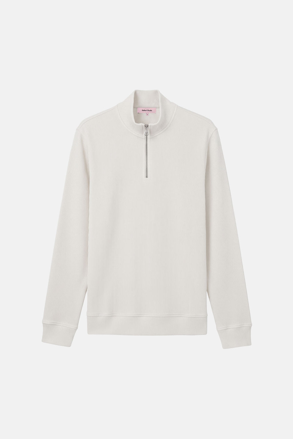Basic Ribana Quarter-Zip Sweatshirt - Ekru