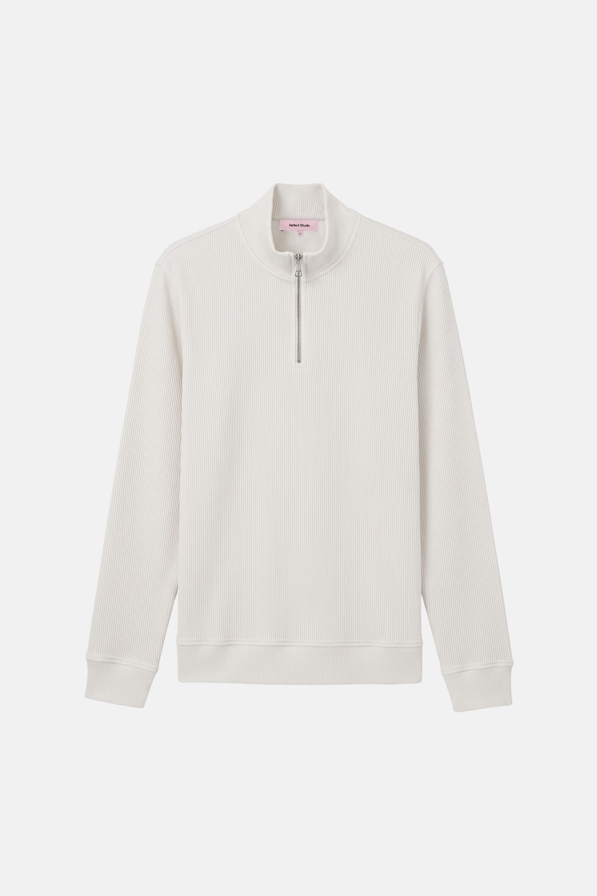 Basic Ribana Quarter-Zip Sweatshirt - Ekru