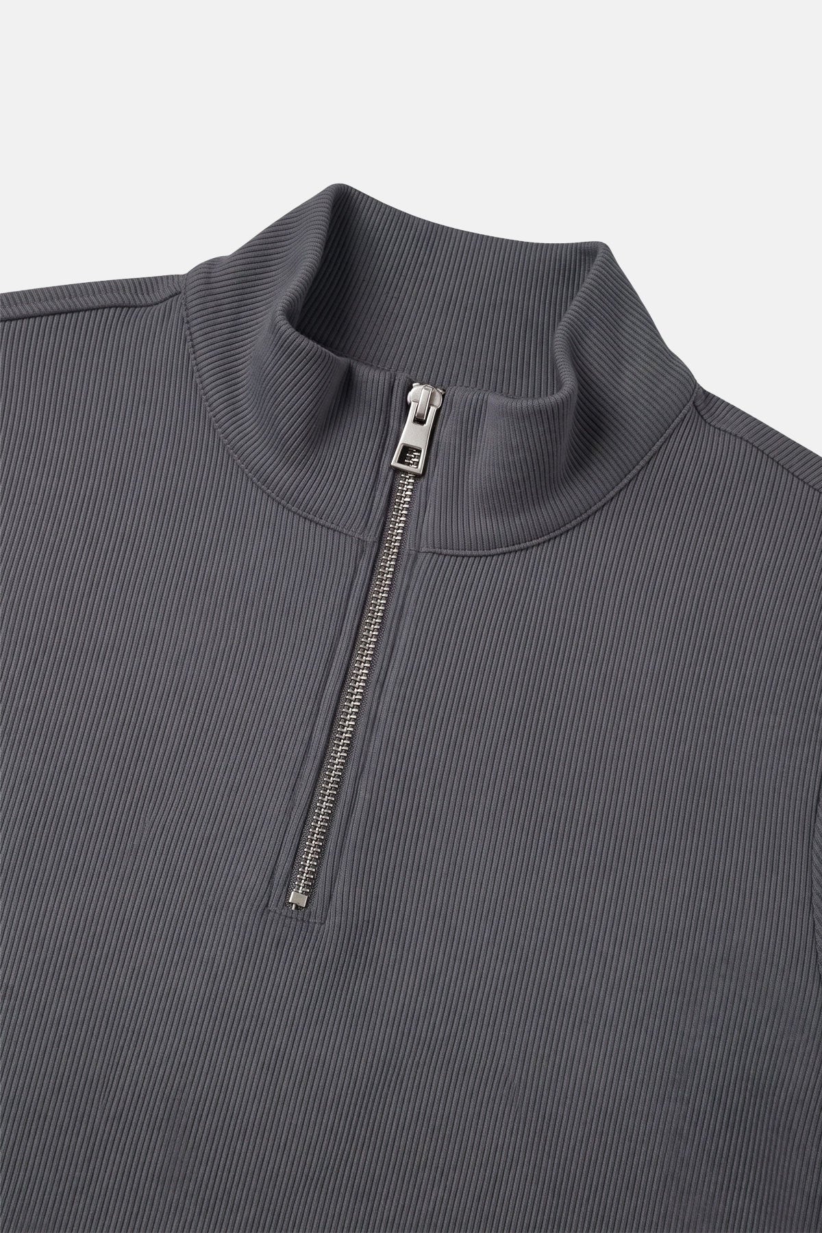 Basic Ribana Quarter-Zip Sweatshirt - Antrasit