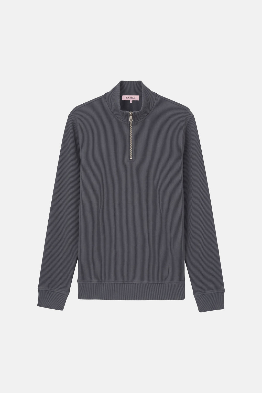 Basic Ribana Quarter-Zip Sweatshirt - Antrasit