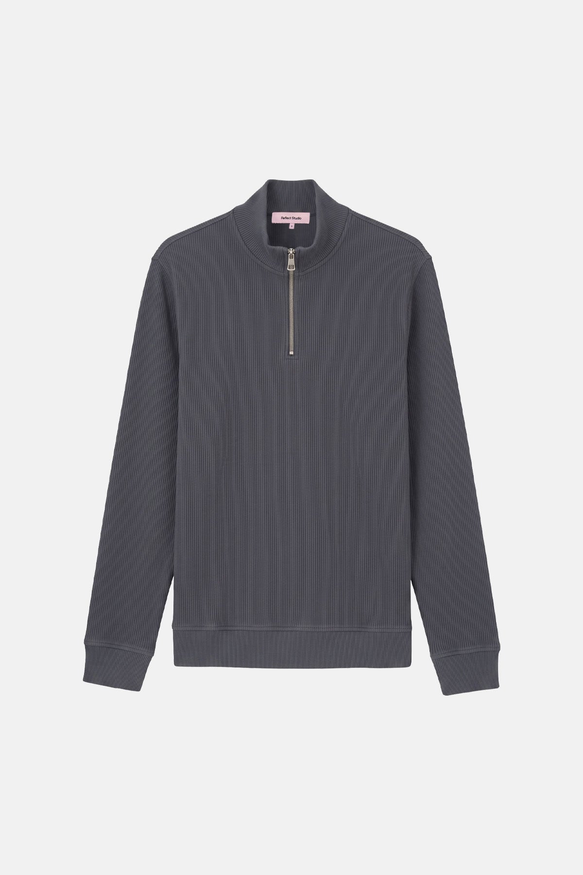 Basic Ribana Quarter-Zip Sweatshirt - Antrasit