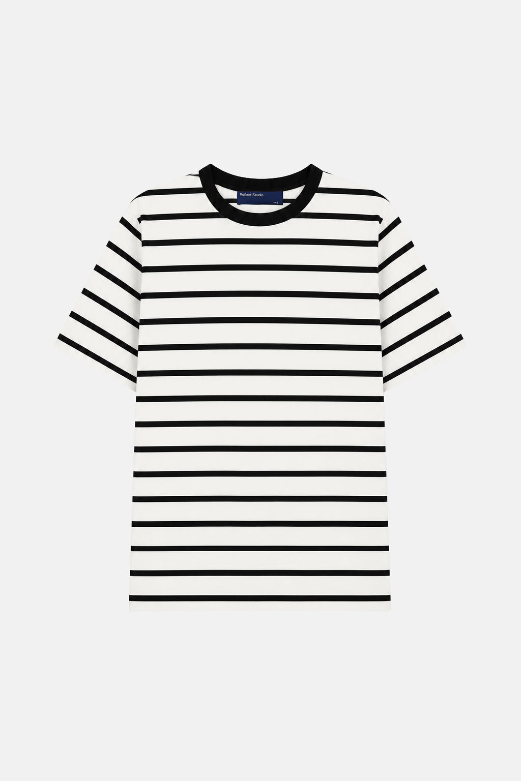 Çizgili Heavyweight T-shirt - Siyah/Ekru