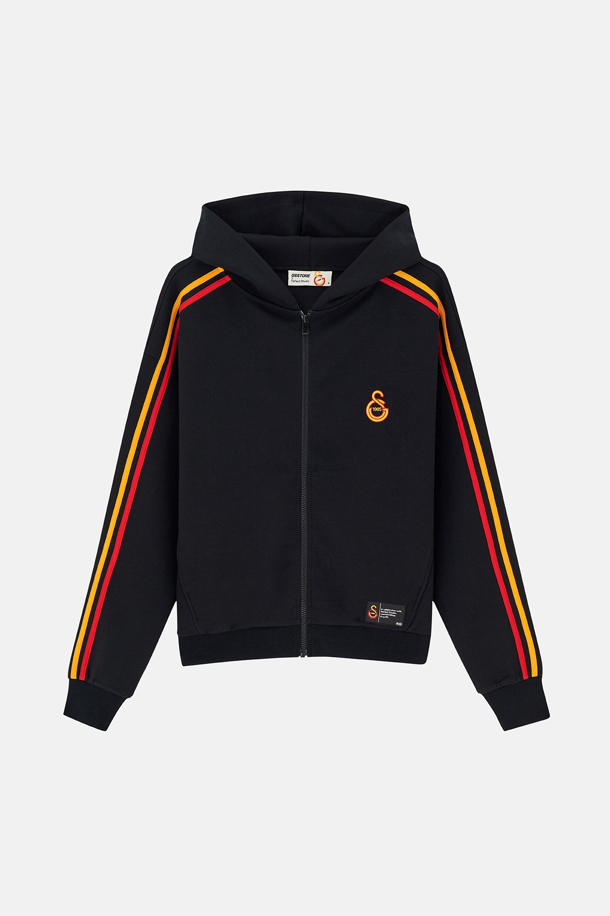 Galatasaray 1905 Fermuarlı Hoodie - Siyah