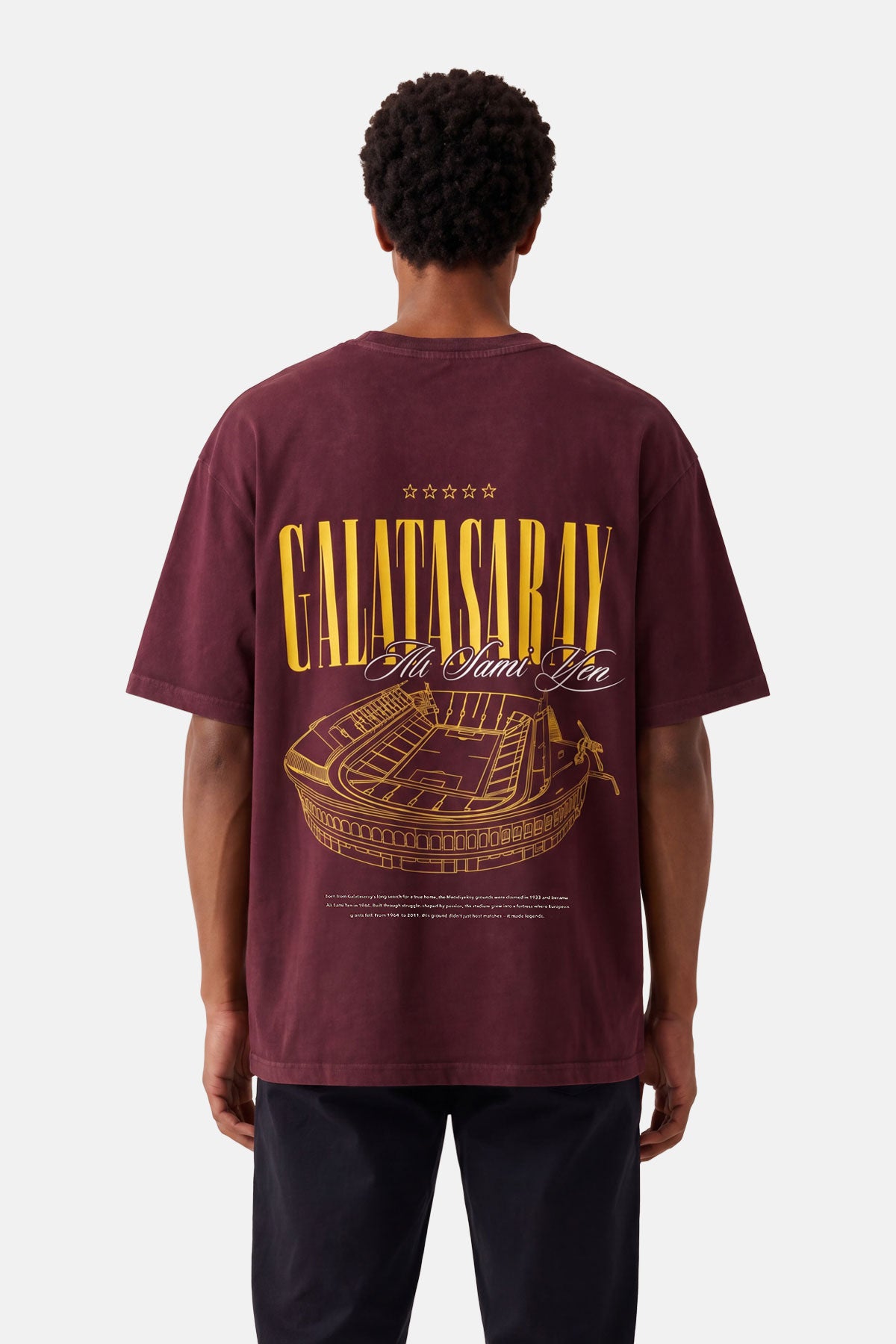 Ali Sami Yen Washed T-shirt - Kırmızı