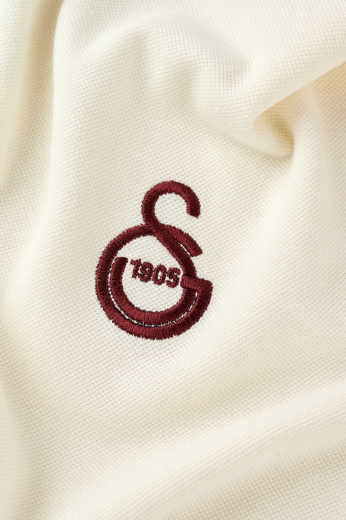 Leones Uzun Kollu Polo Yaka T-shirt - Ekru