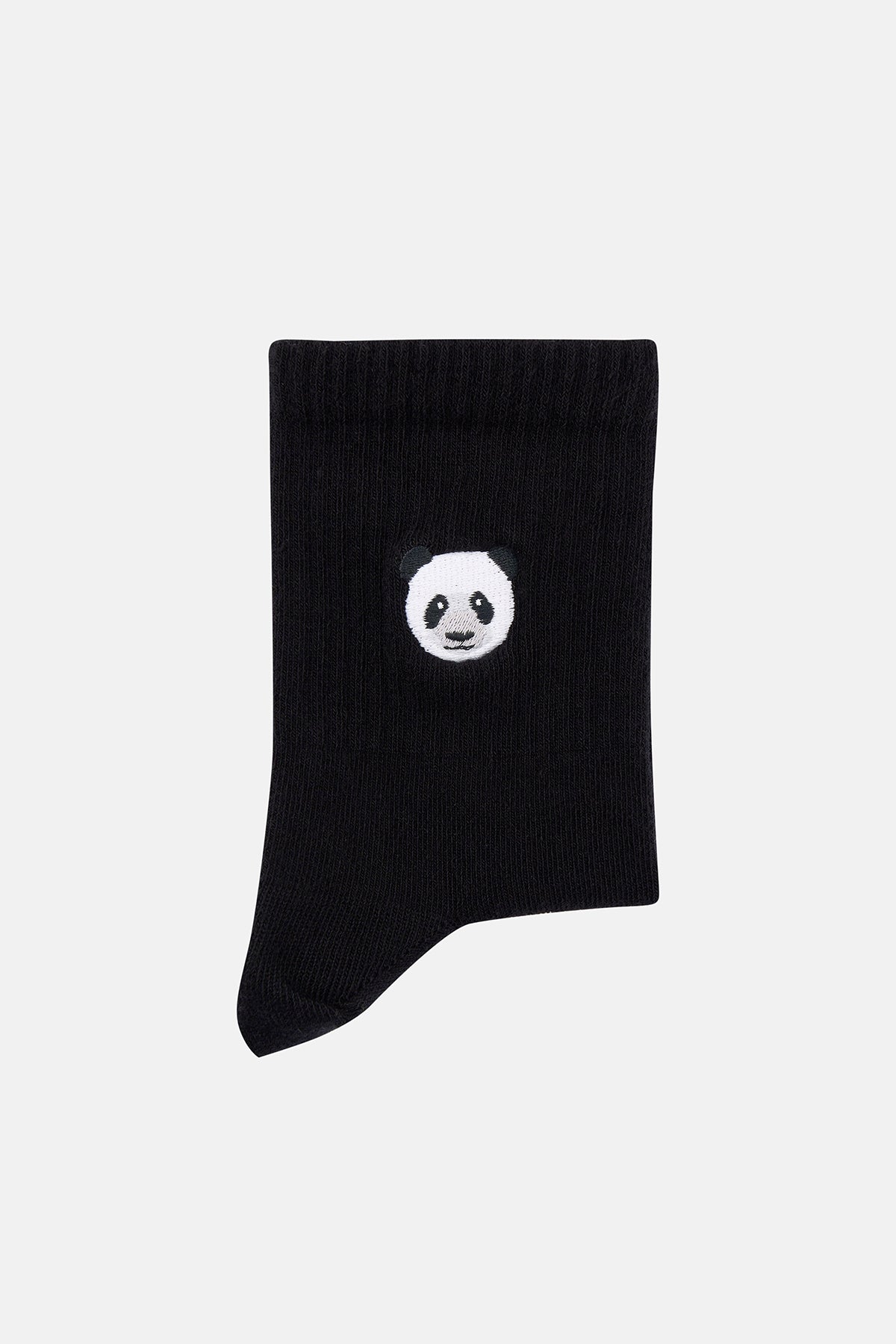 Panda İnce Havlu Çorap - Siyah