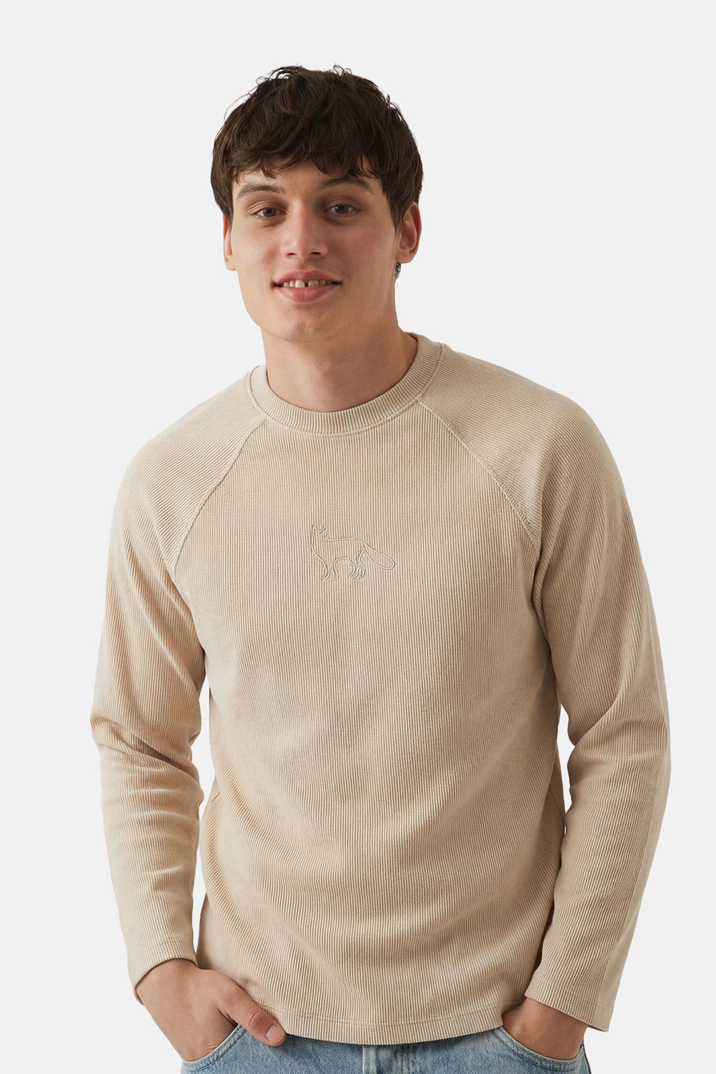 Kızıl Tilki Ribanalı Sweatshirt - Parşomen Bej