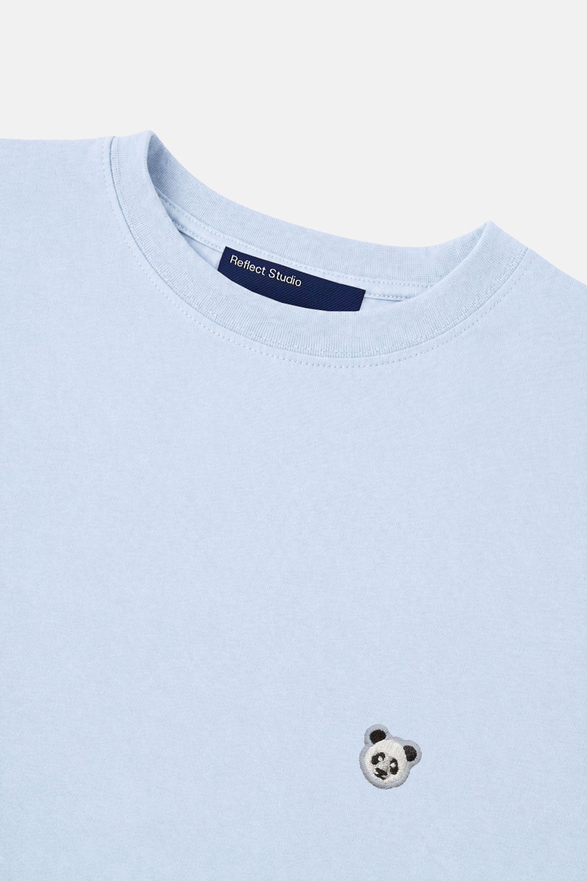 Panda Lightweight Crop T-shirt - Açık Mavi