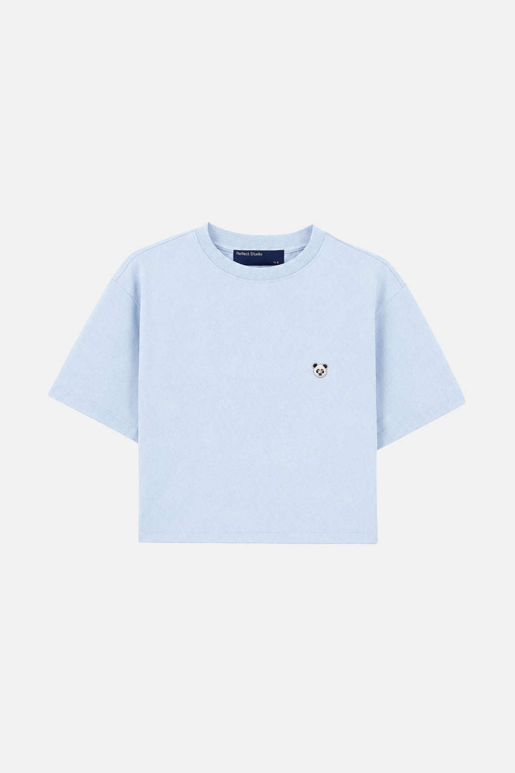 Panda Lightweight Crop T-shirt - Açık Mavi