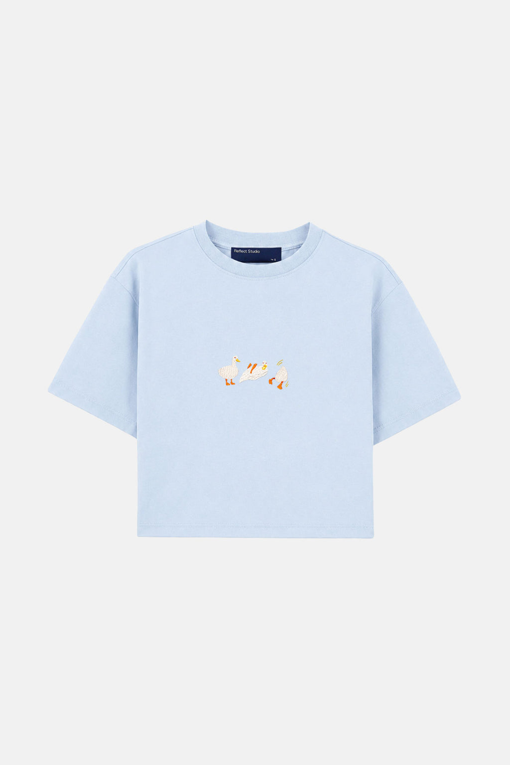 Ördek Lightweight Crop T-shirt - Açık Mavi