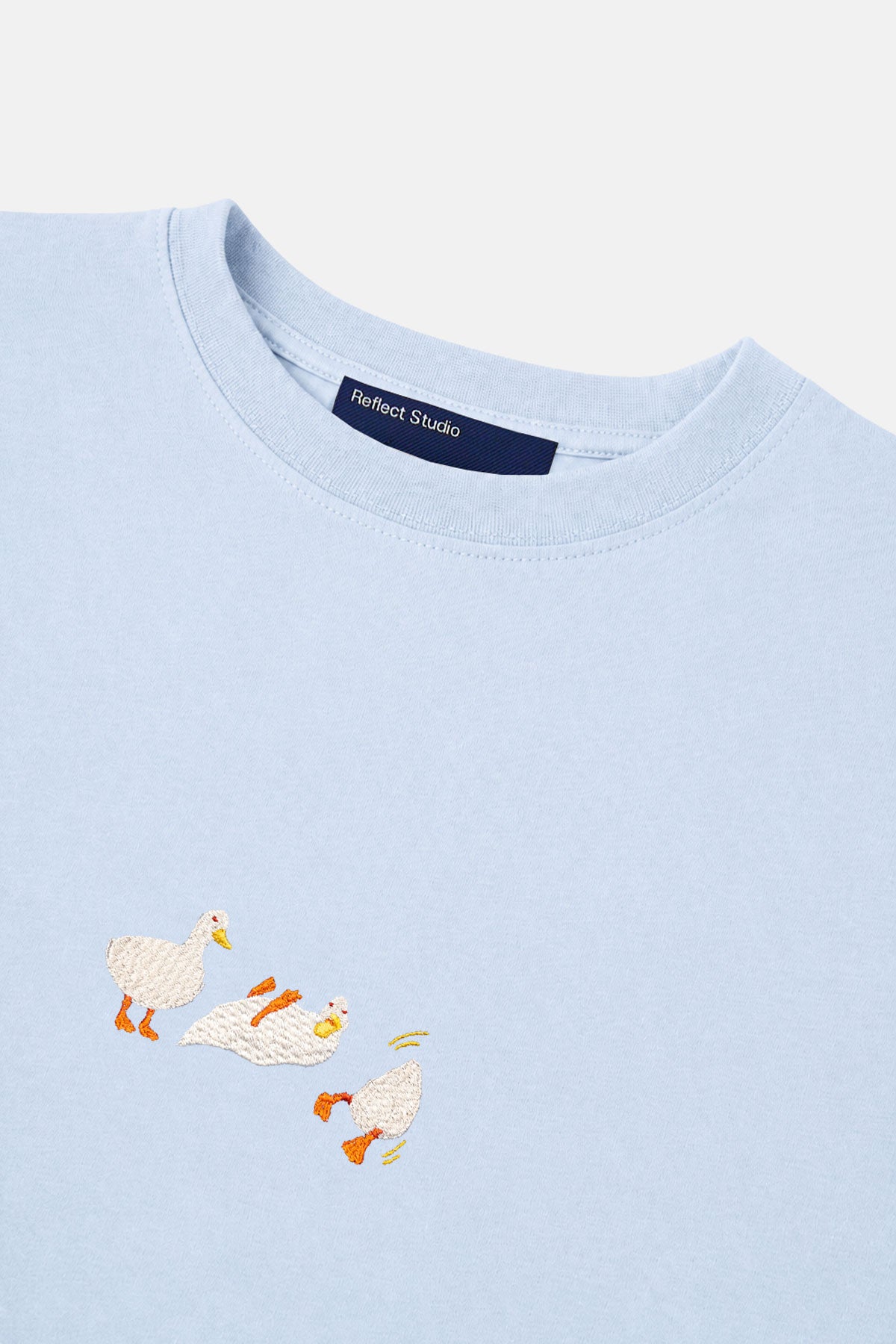 Ördek Lightweight Crop T-shirt - Açık Mavi