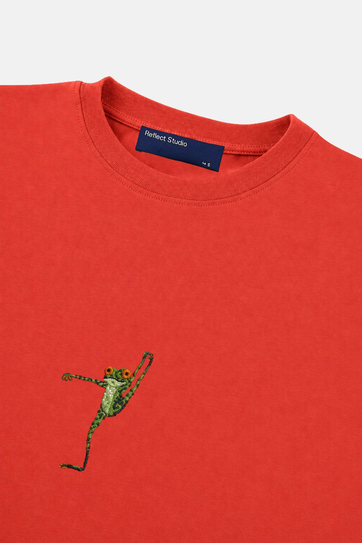 Kurbağa Lightweight Crop T-shirt - Turuncu