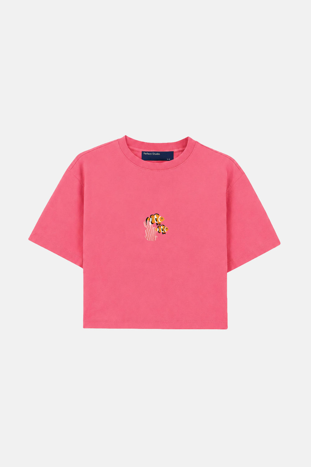 Palyaço Balığı Lightweight Crop T-shirt - Pembe