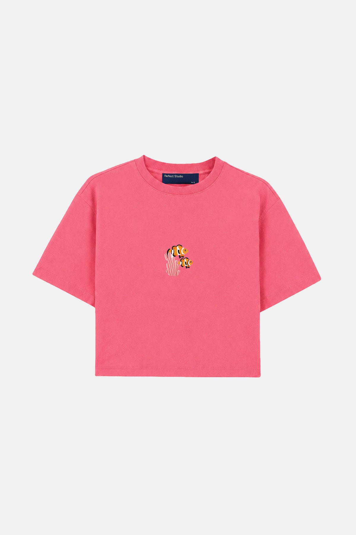 Palyaço Balığı Lightweight Crop T-shirt - Pembe