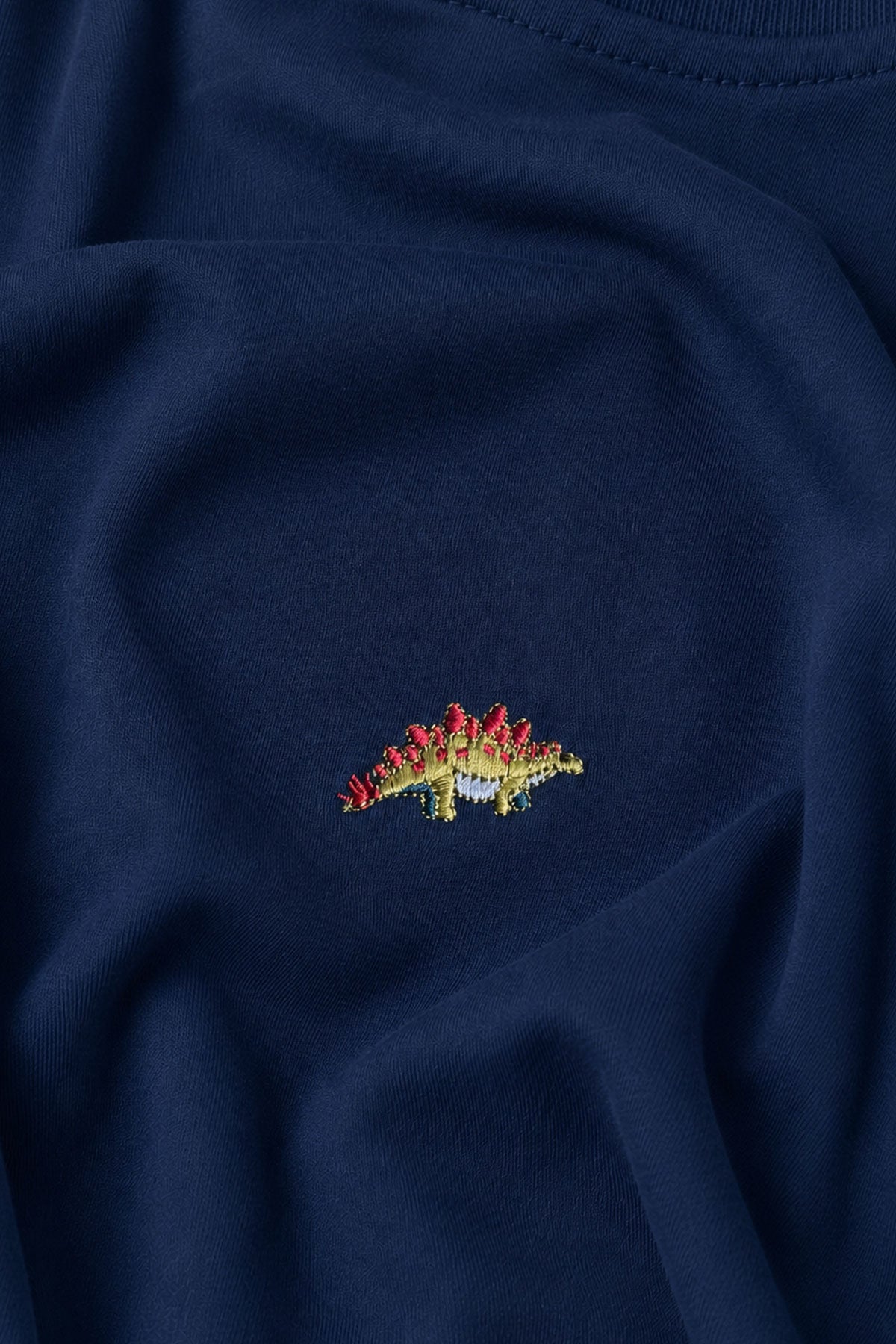 Sırtı Plakalı Dinozor Premium T-shirt - Lacivert
