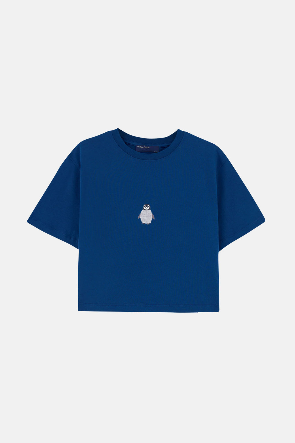 Yavru İmparator Penguen Lightweight Crop T-shirt - Lacivert