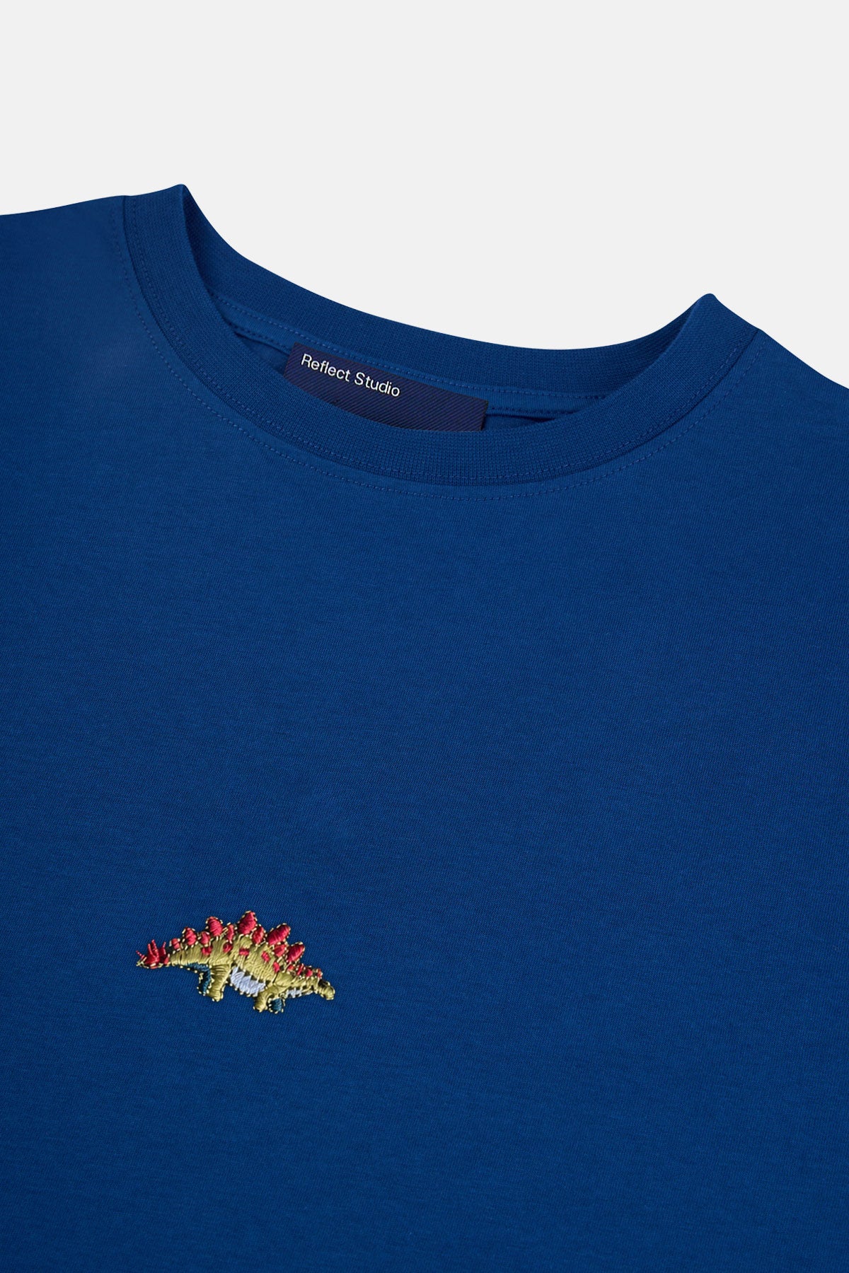 Sırtı Plakalı Dinozor Lightweight Crop T-shirt - Lacivert