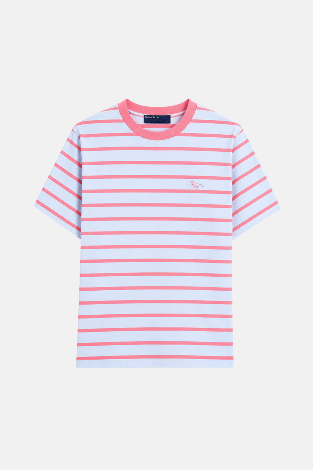 T-Rex Heavyweight Çizgili T-shirt - Lila-Pembe