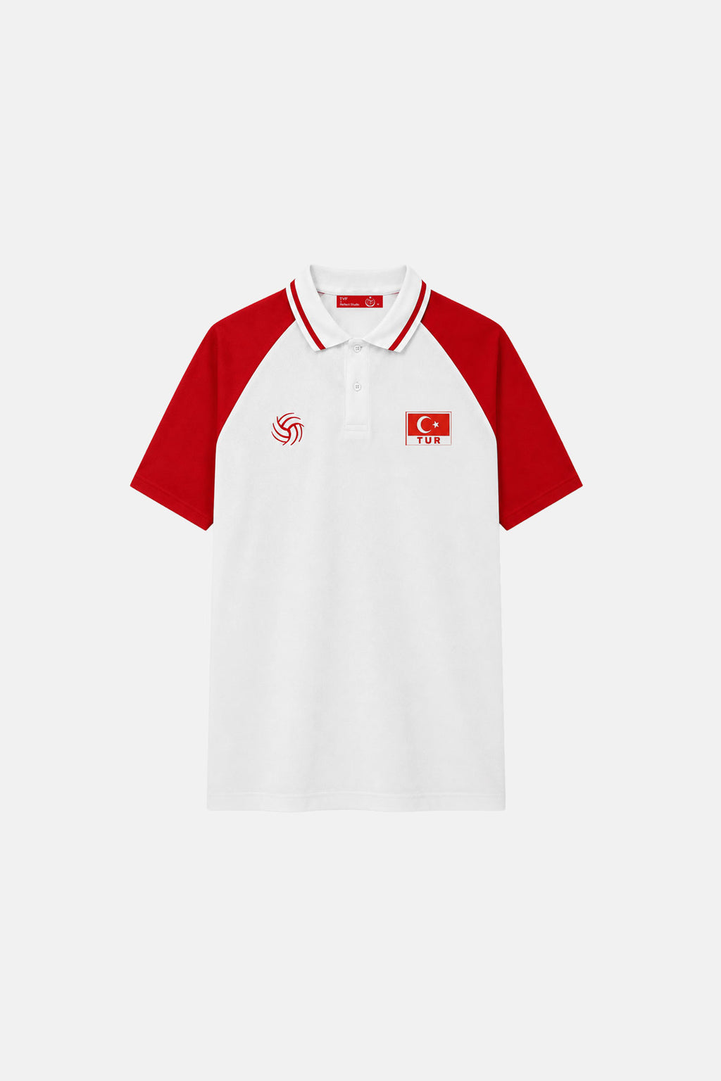 TUR Voleybol Polo Yaka T-shirt - Beyaz