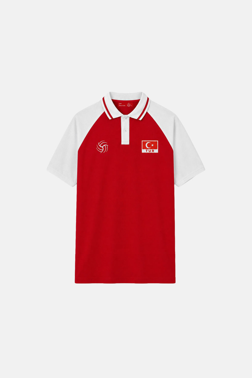 TUR Voleybol Polo Yaka T-shirt - Kırmızı