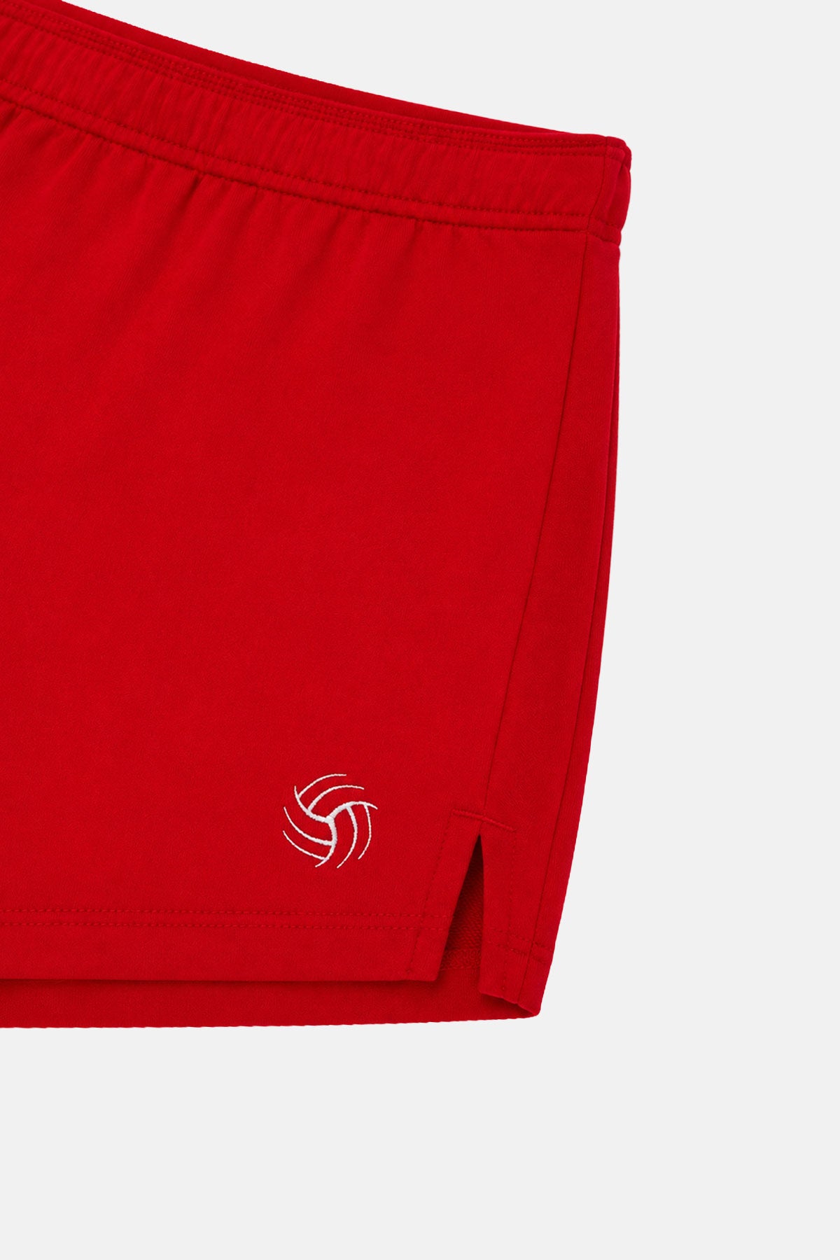 Voleybol Topu Soft Fleece Şort - Kırmızı