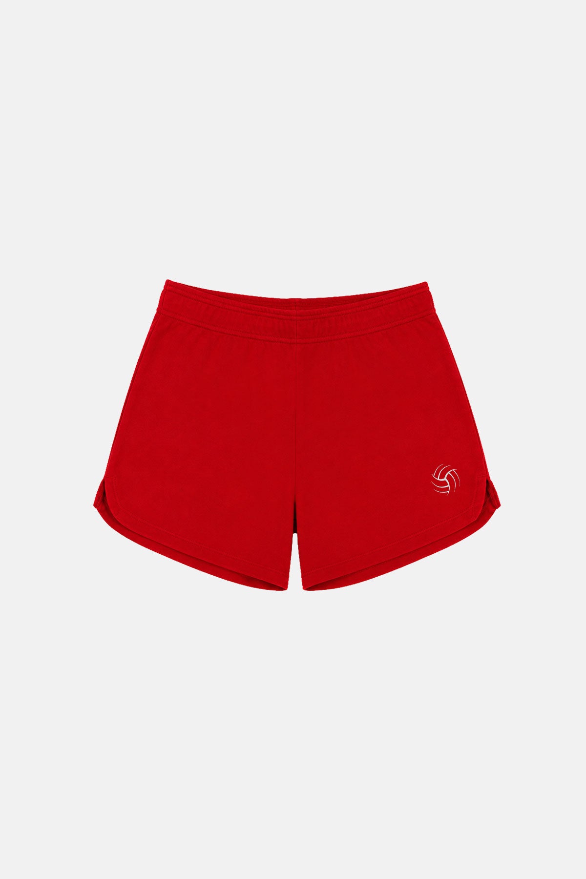 Voleybol Topu Soft Fleece Şort - Kırmızı