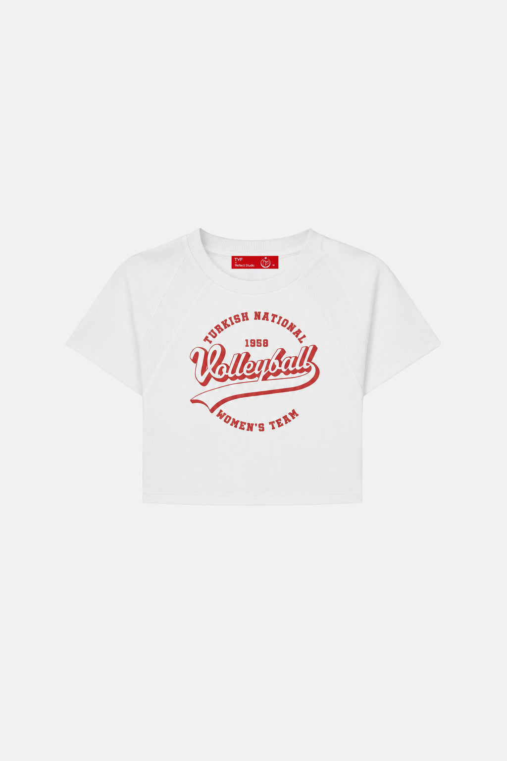 Türkiye Kadın Milli Voleybol Takımı Crop T-shirt - Beyaz