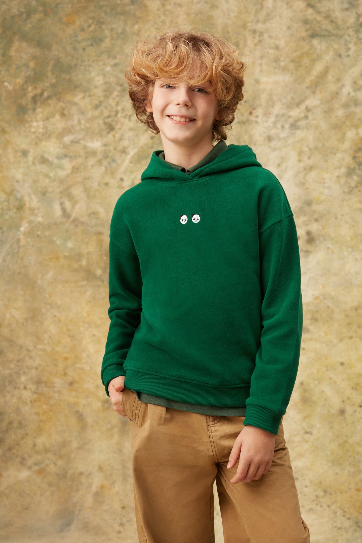 Chi & Chi SuperSoft Çocuk Hoodie - Nefti Yeşil